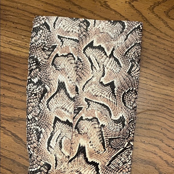 Vince Camuto Snakeskin Heeled Boots - Tan and Black - Picture 5 of 13